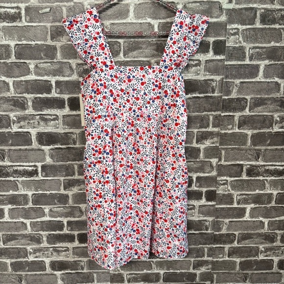 Draper James Maddie Babydoll Dress in Berry Print white red floral mini - Picture 2 of 14